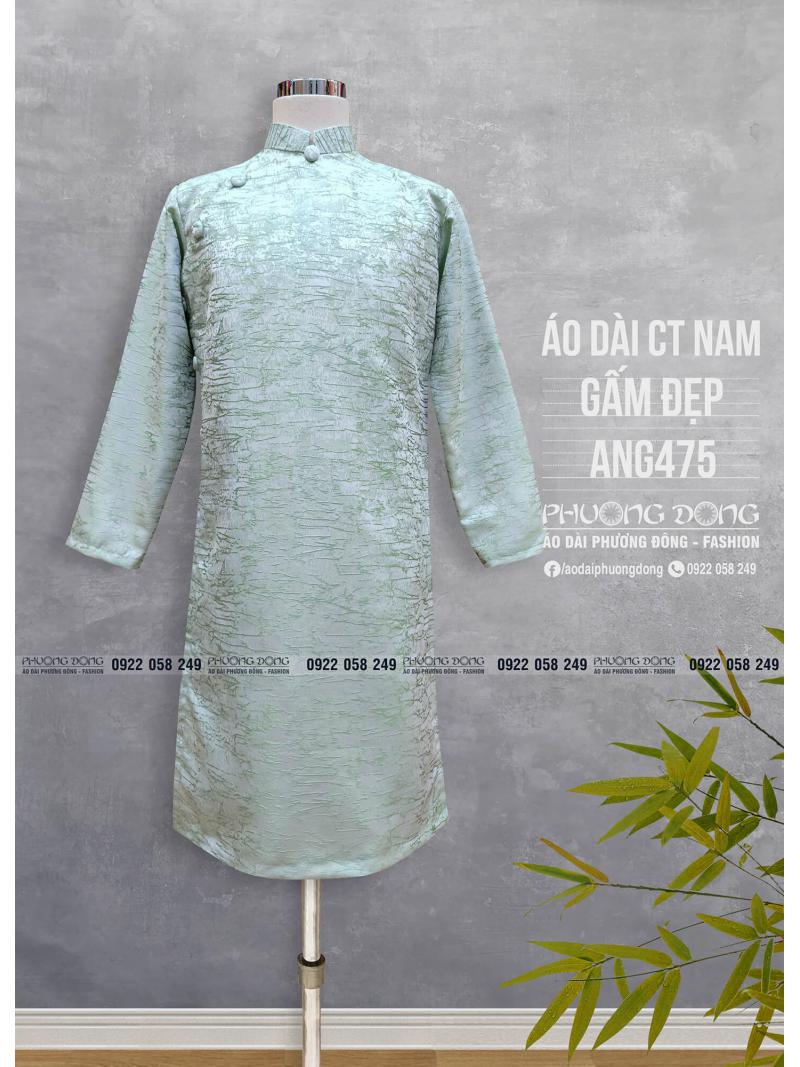 Áo Dài Cách Tân Nam Gấm ANG475